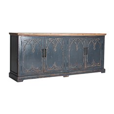 Charcoal Blue Grey gothic cabinet Image