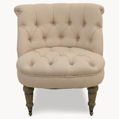 Chelsea Beige Button Scoop Chair Image