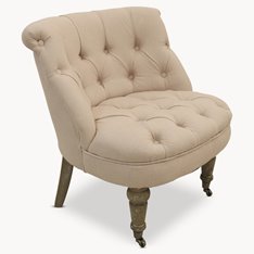 Chelsea Beige Button Scoop Chair Image