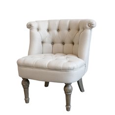 Chelsea Beige Button Scoop Chair Image