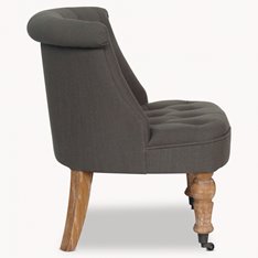 Chelsea Dark Grey Button Scoop Chair Image