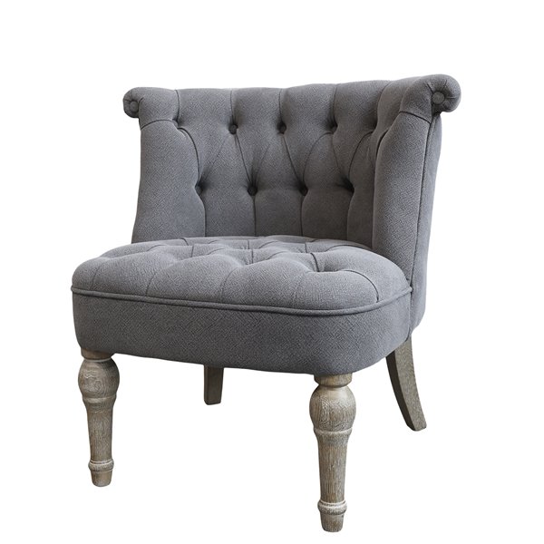 Chelsea Grey Button Scoop Chair  