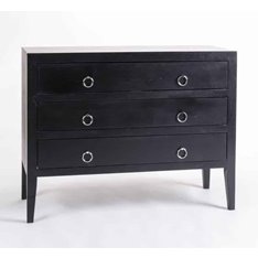 Cherwell 3 Drawer Chest of Drawers in Black Image