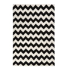 Chevron Black & White Rug Image