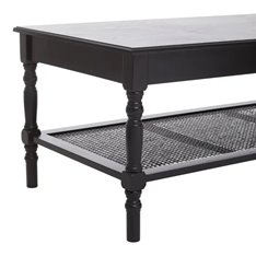 Classic Black Cane Shelf Coffee Table Image