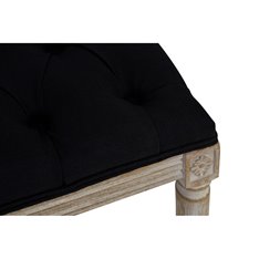 Classic Black Linen Bench Image