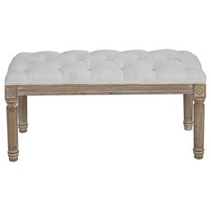 Classic Button Linen Bench Image