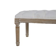 Classic Button Linen Bench Image