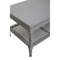 Classic Grey Coffee Table with Cane Shelf Image