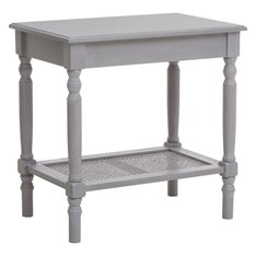 Classic Grey Side Table with Cane shelf  Image