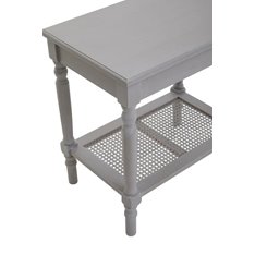 Classic Grey Side Table with Cane shelf  Image