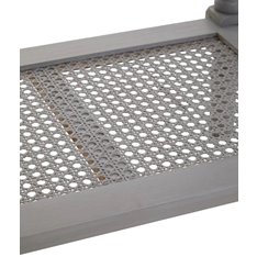 Classic Grey Side Table with Cane shelf  Image