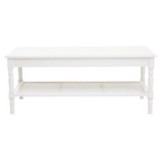 Classic Ivory Coffee Table with Cane Shelf Image