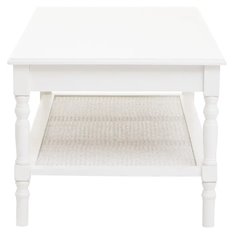 Classic Ivory Coffee Table with Cane Shelf Image