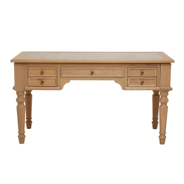 Classic Oak and Marble Top Desk
