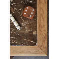 Classic Oak and Marble Top Desk Image
