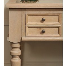 Classic Oak and Marble Top Desk Image