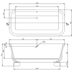 Classic Paris Double Ended Bath on Bun Feet Image