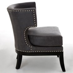 Contemporary Wingback Studded Armchair Image
