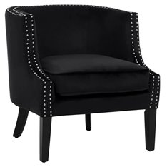 Contemporary Wingback Black Armchair  Image