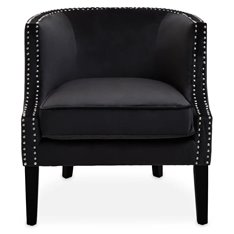 Contemporary Wingback Black Armchair  Image