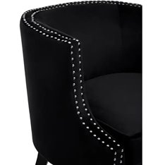 Contemporary Wingback Black Armchair  Image