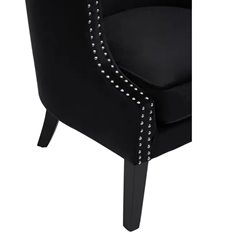 Contemporary Wingback Black Armchair  Image