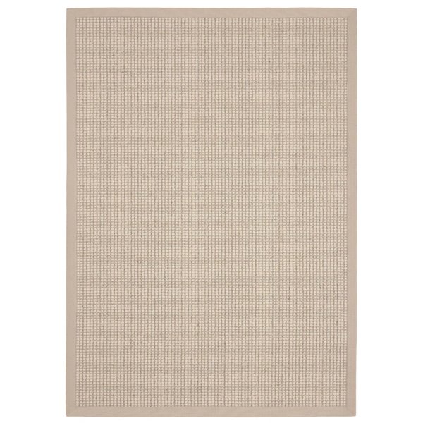 Cream Boucle Sisal Rug - Cream Border