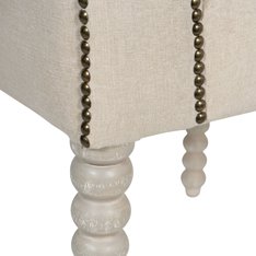 Cream Upholstered Bobbin Leg Dining Chair  Image