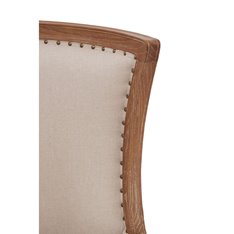 Cream Upholstered Mahogany Armchair Image