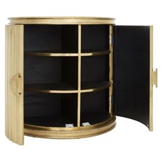 Crescent Gold and Ivory Bedside Cabinet Image