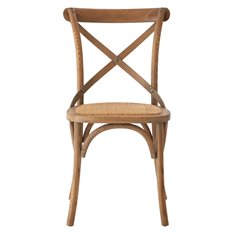 Cross Back Grey Oak Dining Chair  Image