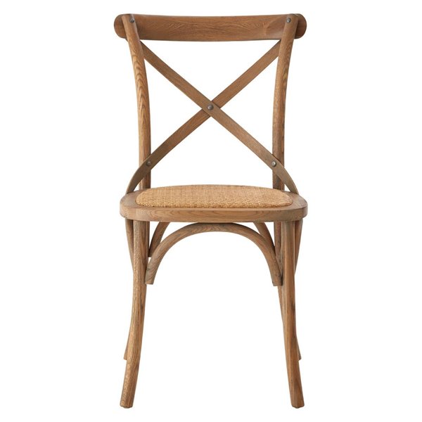 Cross Back Grey Oak Dining Chair 
