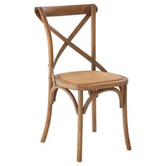 Cross Back Grey Oak Dining Chair  Image