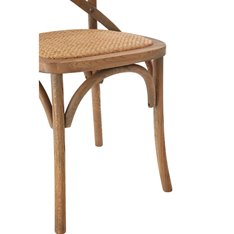 Cross Back Grey Oak Dining Chair  Image