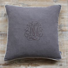 Dark Grey Monogram Cushion Image
