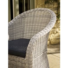 Daylesford Whitewashed Rattan Outdoor Armchair  Image