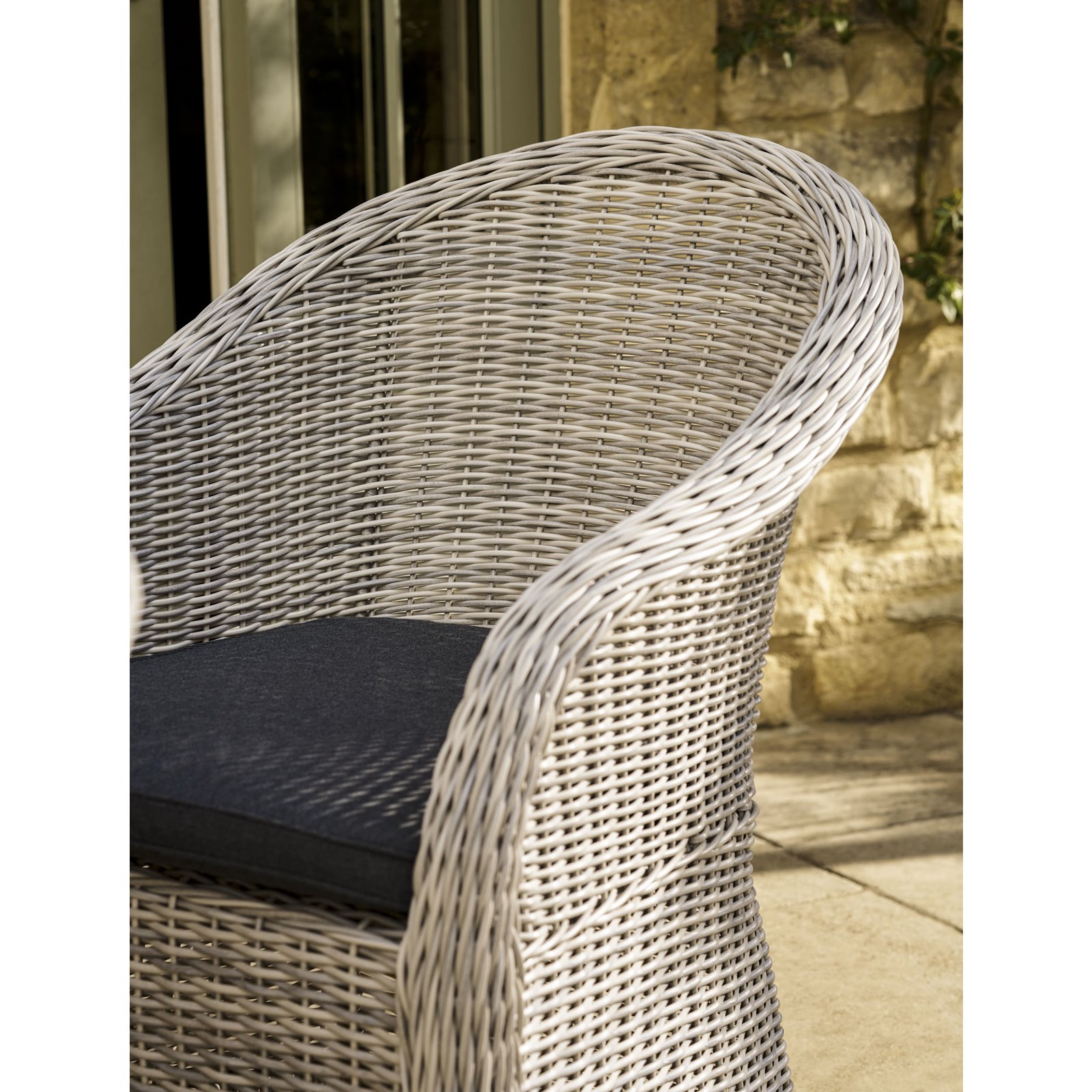 Daylesford Whitewashed Rattan Outdoor Armchair  Image