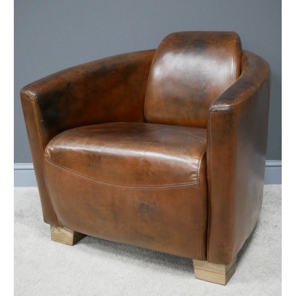 Deco Leather Armchair