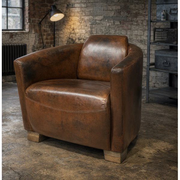 Deco Leather Armchair