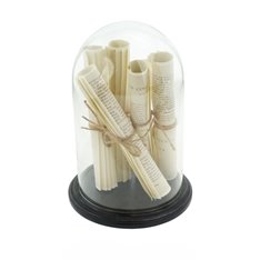 Decorative Glass Dome with Scrolls Image