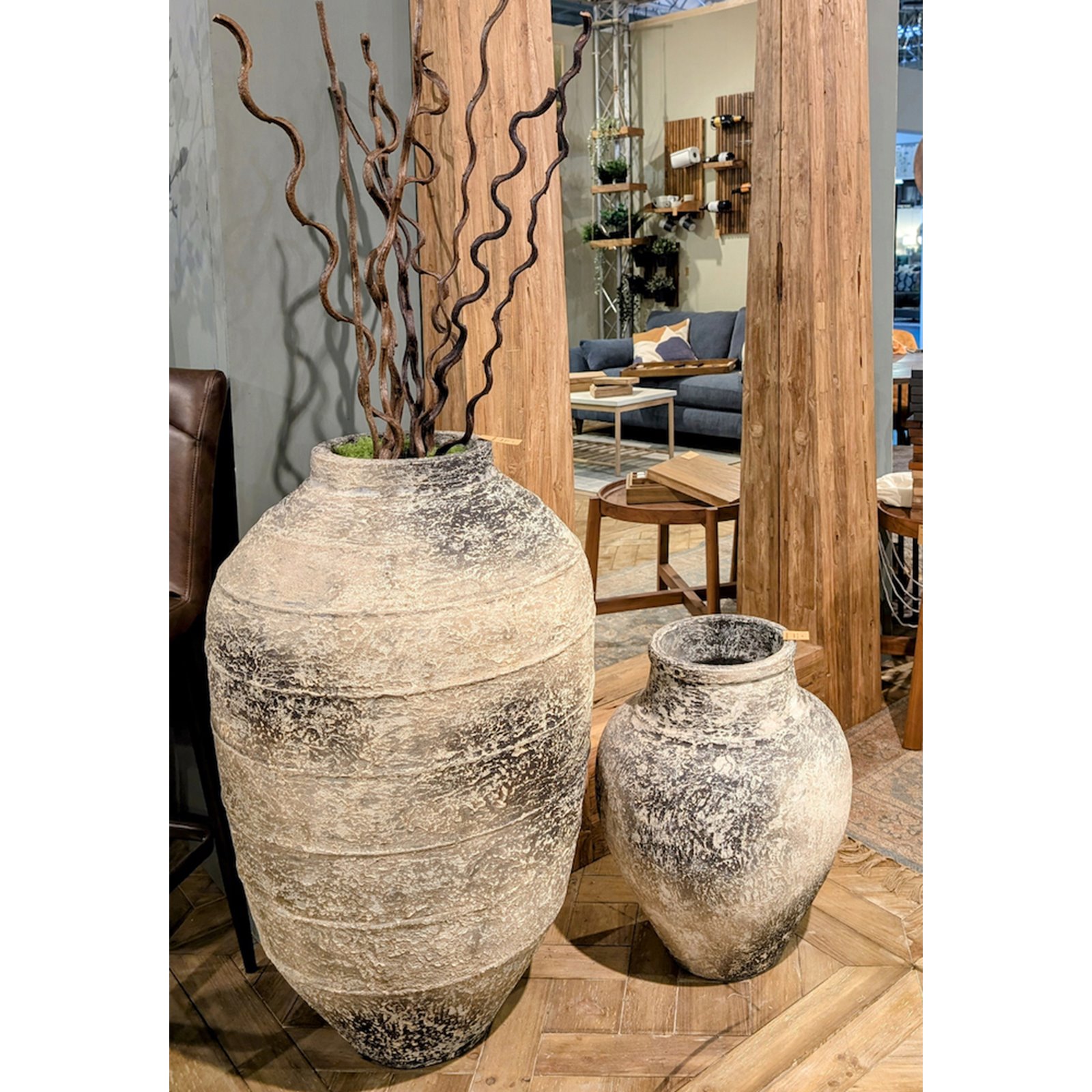 Decorative Terracotta Ringed Jar Large Image