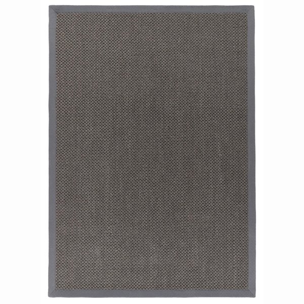 Deep Grey Sisal Rug - Grey Border