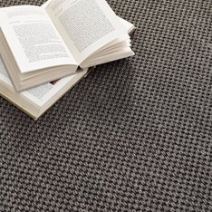 Deep Grey Sisal Rug - Grey Border Image