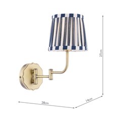 Denwick Wall Light with pleated shade Image