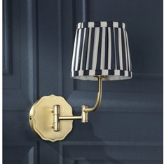 Denwick Wall Light with pleated shade Image