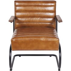 Dexter Leather and Iron Armchair Image