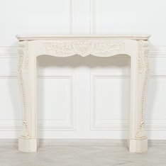 Distressed Ivory Ornate Fire Surround Image