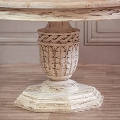 Distressed White Cedar Dining Table Image