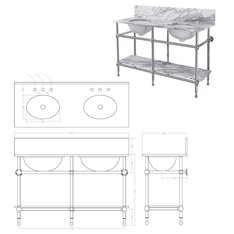 Double Bathroom Washstand (Electric Option) Image